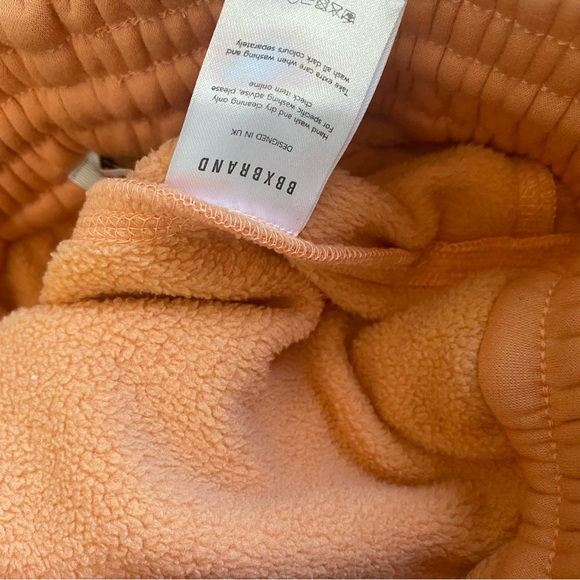 BBXBRAND Peach Orange Cropped High Waist Terry Joggers Women's Small - Picture 4 of 5